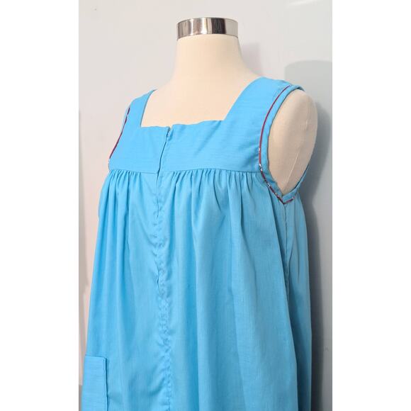 Blue House Dress with Strawberry Pocket - Picture 5 of 7